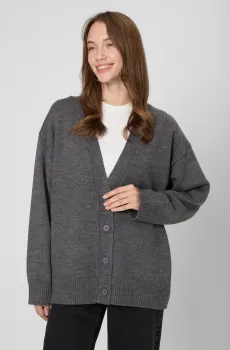 Женский темно-серый шерстяной кардиган Серый XS PRPY PWKNIGOK0055