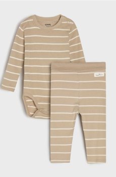 Комплект: боді та легінси - бежевий