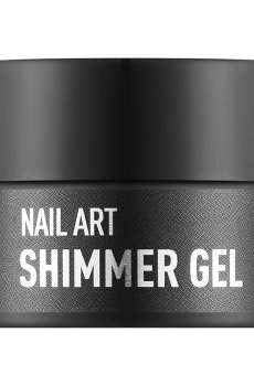 Уценка! Гель для дизайна ногтей NUB Shimmer Gel с шиммером, 06 Темно-бронзовый голографический микс блесток и конфетти, 5 г