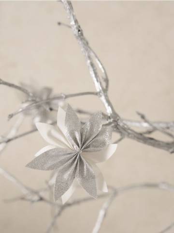 Різдвяні прикраси, 5 шт - срібний