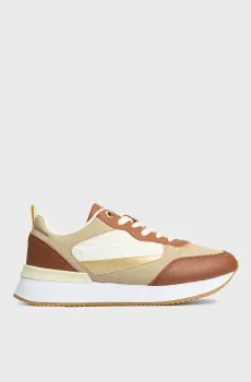 Женские кожаные кроссовки MONOGRAM RUNNER Разноцветный 37 Tommy Hilfiger FW0FW08248