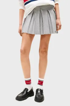Женская серая плиссированная юбка TOMMY GIRL Серый XXS Tommy Jeans DW0DW21234