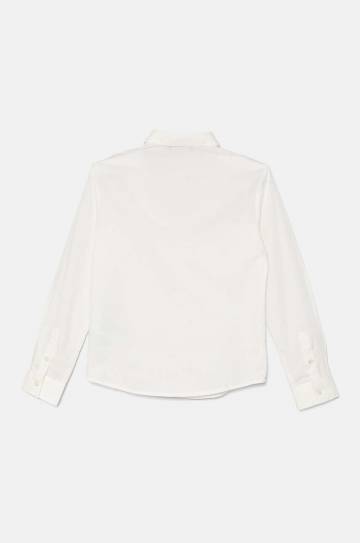 Детская хлопковая рубашка Emporio Armani цвет бежевый 6D4CJB 4N8QZ Детская хлопковая рубашка Emporio Armani цвет бежевый 6D4CJB 4N8QZ