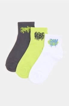 Шкарпетки, 3 пари - лаймовий
