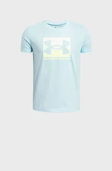 Детская голубая футболка UA B BOXED SPORTS UPDATE SS Голубой 8 Under Armour 1388672-494
