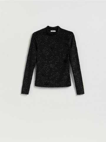 Reserved - LADIES` BLOUSE - чорний - ZI722-99X