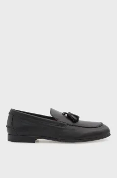 Мужские черные кожаные лоферы TASSEL Черный 44 Tommy Hilfiger FM0FM05891