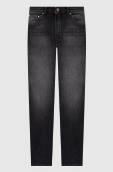 Серые джинсы с эффектом потертости