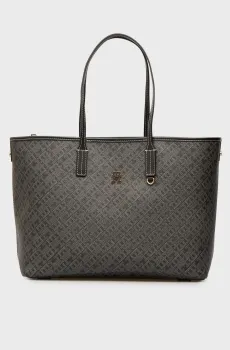 Женская серая сумка с узором MONOPLAY Серый ONESIZE Tommy Hilfiger AW0AW17696