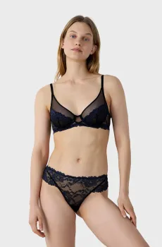 Женские черные трусики-танга DANSEUSE Черный M Etam 6551722