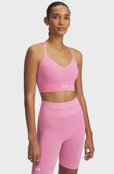 Женский розовый топ Vanish Seamless Washed Low Розовый M Under Armour 1388111-681