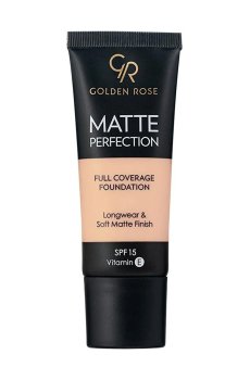 Уценка! Тональная основа для лица Golden Rose Matte Perfection Full Coverage Foundation SPF 15, C1, 35 мл