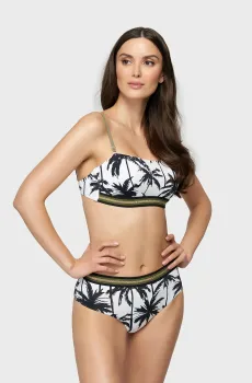 Женский белый лиф от купальника с узором Белый 36C MARC&ANDRE L2320-Y-842