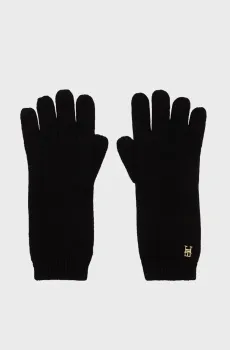 Женские черные кашемировые перчатки CASHMERE CHIC GLOVES Черный ONESIZE Tommy Hilfiger AW0AW16658