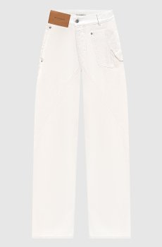Белые джинсы с логотип патч