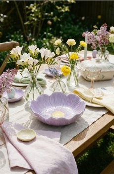 Керамічна миска у формі квітки - Фіолетовий