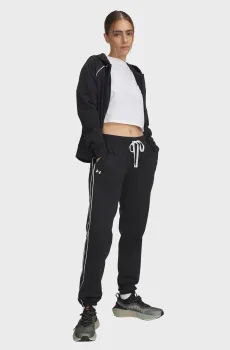 Женский черный спортивный костюм (худи, брюки) UA Rival Tricot Tracksuit HD Черный L Under Armour 6001966-001