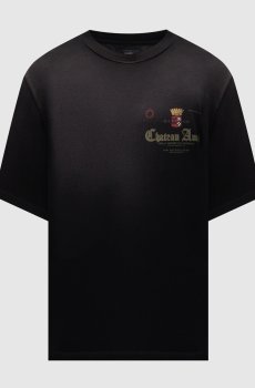 Черная футболка Chateau Crown с винтажным эффектом