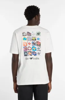 Мужская белая футболка N Collage Белый L New Balance MT6161TQSST