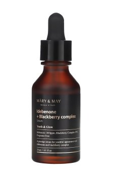Антиоксидантная сыворотка для лица Mary & May Idebenone Blackberry Complex Serum с идебеноном, 30 мл