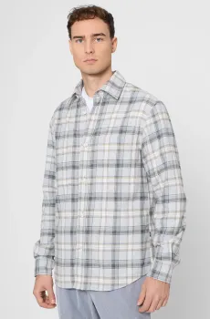 Мужская серая рубашка в клетку Серый XS BOSS 50550646;030