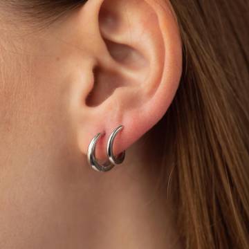Серебряные серьги - кольца OR138410 Серебряные серьги - кольца OR138410