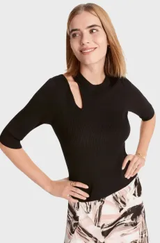 Женский черный джемпер Черный XL DKNY P3ASAH40