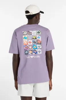 Мужская сиреневая футболка N Collage Фиолетовый L New Balance MT6161TQAA5