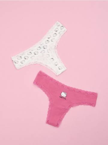 Труси-танга, 2 пари Hello Kitty - різнобарвний Труси-танга, 2 пари Hello Kitty - різнобарвний