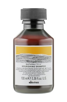 Бессульфатный питательный шампунь Davines NaturalTech Nourishing Shampoo для обезвоженной кожи головы и сухих волос, 100 мл