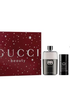 Парфюмированный набор мужской Gucci Guilty Pour Homme (туалетная вода, 90 мл + гель для душа, 50 мл + дезодорант, 75 мл)