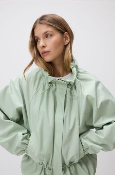 Reserved - Коротка парка зі шнурками - блідо-зелений - 508IA-07X