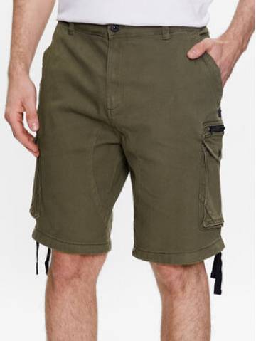 INDICODE Шорти з тканини Agron 70-557 Хакі Regular Fit INDICODE Шорти з тканини Agron 70-557 Хакі Regular Fit