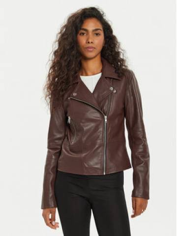 YAS Шкіряна куртка Sophie 26018510 Коричневий Regular Fit YAS Шкіряна куртка Sophie 26018510 Коричневий Regular Fit