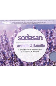 Мыло-крем для лица и тела Sodasan Cream Lavender Soap Lavender, 100 г