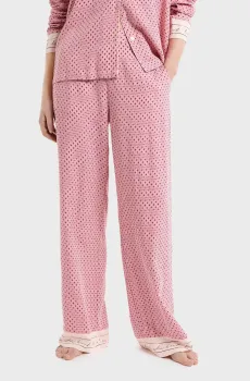 Женские розовые брюки с узором MONARQUE Розовый L Etam 6557044