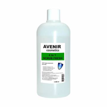 Средство для обезжиривания ногтей Avenir Cosmetics 4 in 1 Scrub Fresh, 500 мл Средство для обезжиривания ногтей Avenir Cosmetics 4 in 1 Scrub Fresh, 500 мл