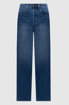 Синие джинсы с логотип патч