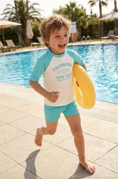 Пляжна футболка UPF 50 з коротким рукавом - блідо-зелений