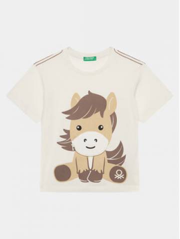 United Colors Of Benetton Футболка 3096G10DA Écru Regular Fit United Colors Of Benetton Футболка 3096G10DA Écru Regular Fit
