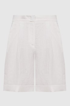 Белые шорты из льна