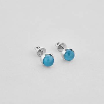 Серебряные серьги Minimal 765-синій Серебряные серьги Minimal 765-синій