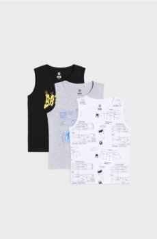 Бавовняні футболки 3 pack Batman - різнобарвний