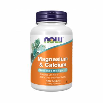 Магний и кальций NOW Foods Magnesium & Calcium, 100 таблеток Магний и кальций NOW Foods Magnesium & Calcium, 100 таблеток