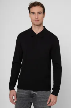 Мужское черное поло Черный S HUGO 50532050;001