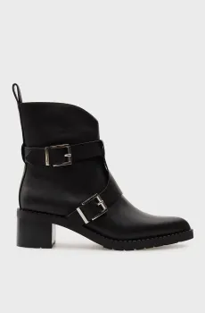 Женские черные кожаные ботильоны Claudine Черный 37 PRPY PRFLT5025W