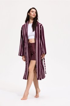 Reserved - LADIES` DRESSING GOWN - темно-фіолетовий - 031JB-49X
