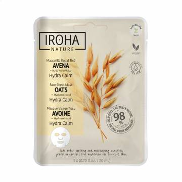 Тканевая маска для лица Iroha Nature Hydra Calm Oats + Hyaluronic Acid Sheet Mask, 20 мл Тканевая маска для лица Iroha Nature Hydra Calm Oats + Hyaluronic Acid Sheet Mask, 20 мл