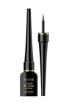 Подводка для глаз Eveline Cosmetics Liquid Precision Eyeliner 2000 Procent Waterproof водостойкая черная, 4 мл