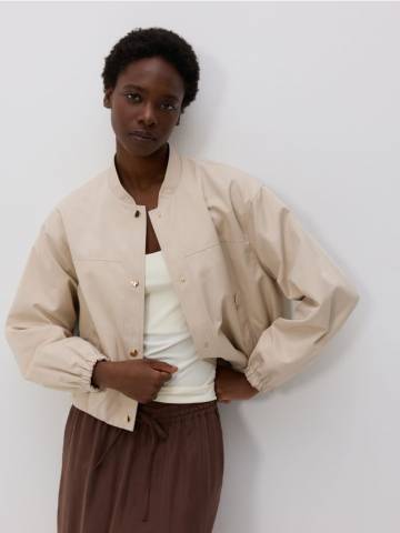 Reserved - LADIES` OUTER JACKET - кремовий - 473DR-01X Reserved - LADIES` OUTER JACKET - кремовий - 473DR-01X